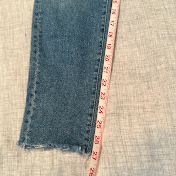 MOTHER Denim The Looker Ankle Fray Jeans in Love Gun Sz 27 - Picture 7 of 11